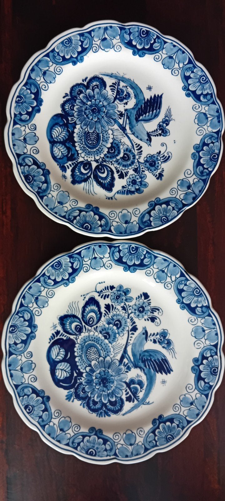 Set van twee delfts Blauw Wandborden, Ophalen of Verzenden