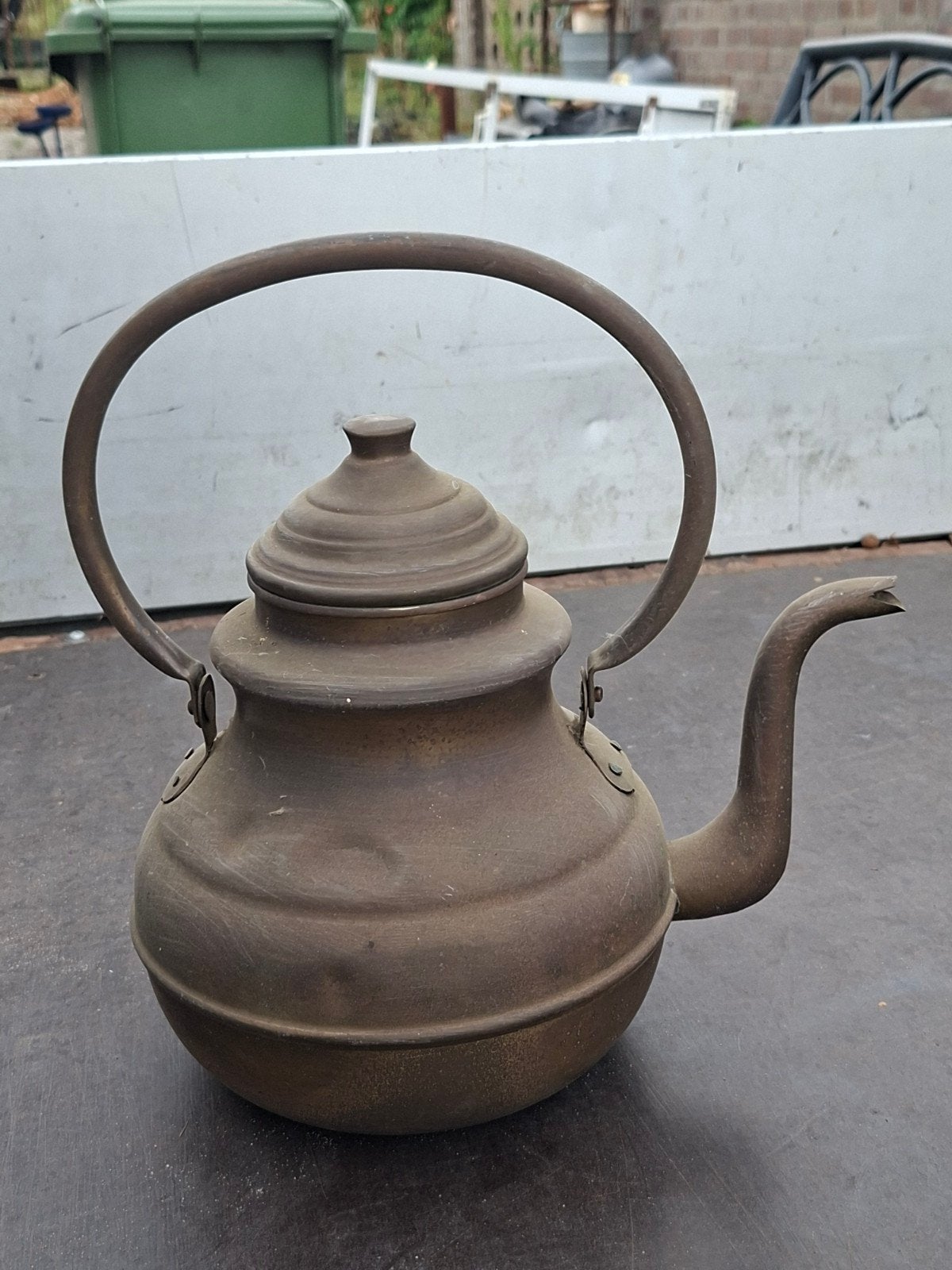 Antieke Koperen Theepot / Waterketel, Ophalen of Verzenden, Koper