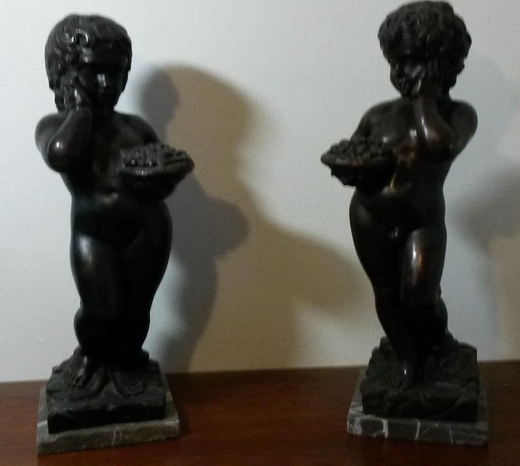 bronzen beelden koppel, Ophalen
