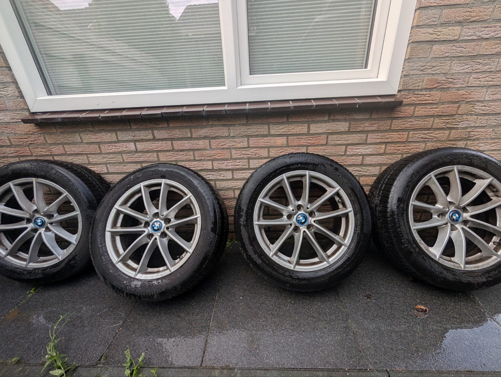 BMW 225/55 R17 17 Inch originele velgen met winterbanden, Auto-onderdelen, Banden en Velgen, Ophalen, Velg(en), 17 inch, Winterbanden