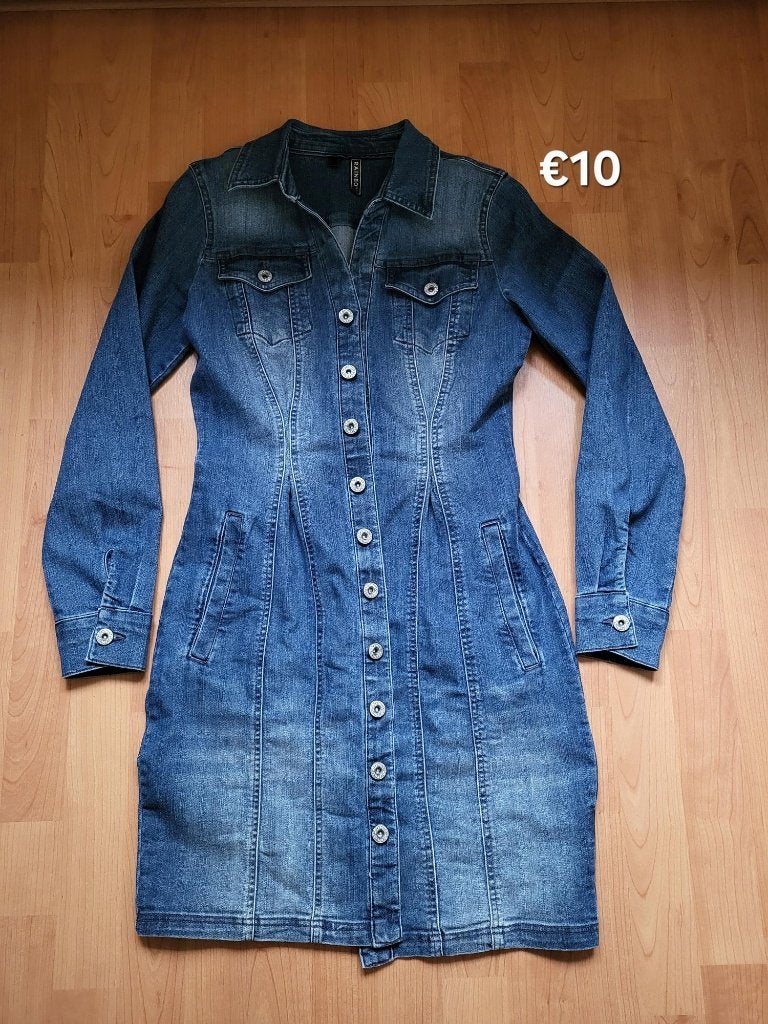 Stretch spijkerjurk, Kleding | Dames, Jurken, Maat 38/40 (M), Rainbow, Zo goed als nieuw, Boven de knie