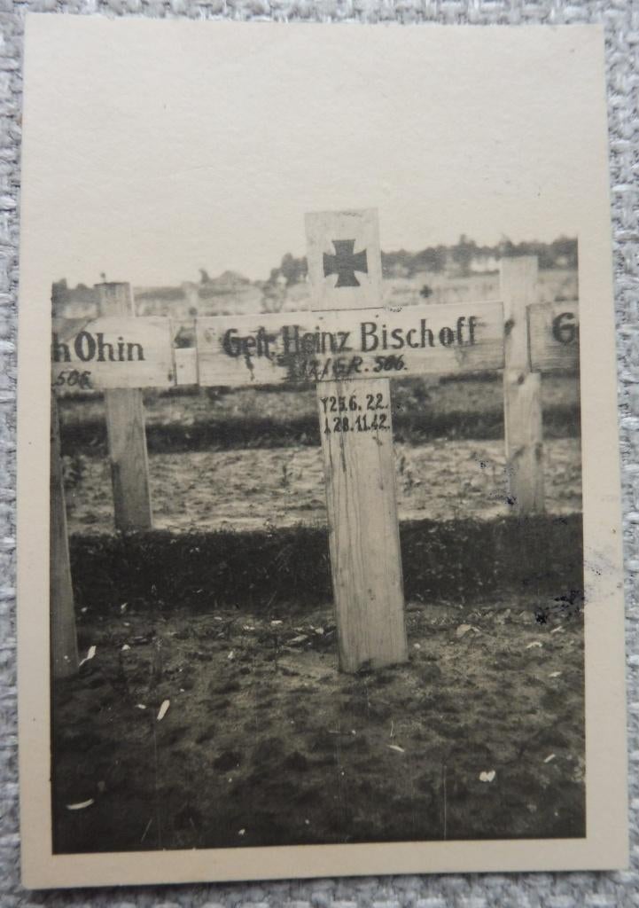 WO2 originele foto veldgraf Grenadier-Regiment 506, Verzenden, Landmacht, Duitsland, Foto of Poster