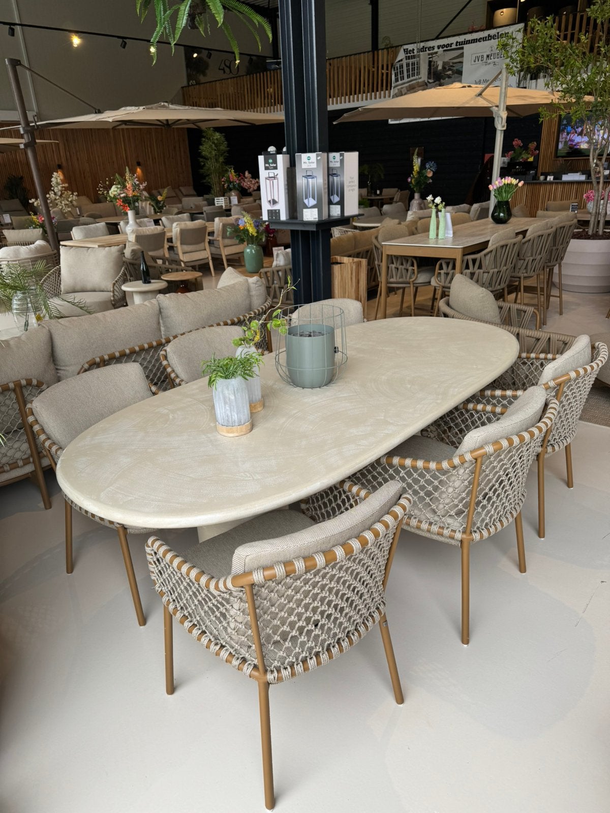 Martinique tuinset 4seasons outdoor hampton mortex tafel, Ophalen, Zo goed als nieuw