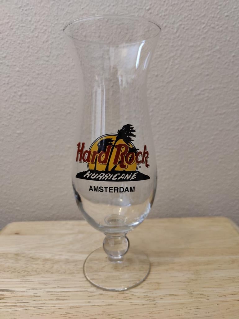 Schitterend groot bierglas Hard Rock café Amsterdam, Verzenden, Zo goed als nieuw, Glas of Glazen