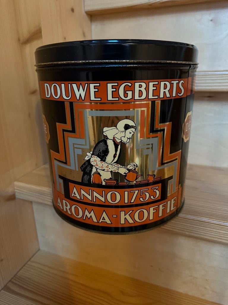 Grote Douwe Egberts trommel, Verzamelen, Blikken, Zo goed als nieuw, Overige, Douwe Egberts, Ophalen of Verzenden