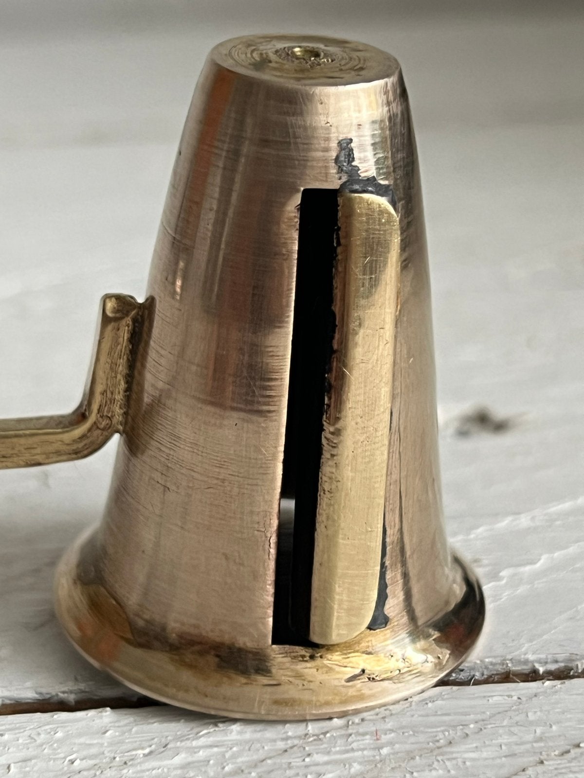 Vintage Messing Kaarsendover en Snijder - 31cm, Ophalen of Verzenden