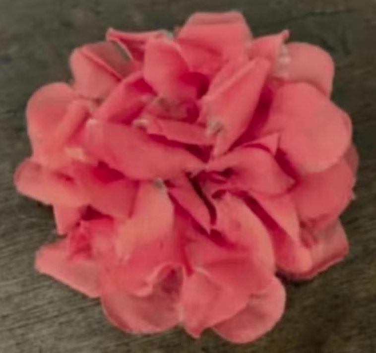 Oranje bloem- broche / haarspeld met 'bloem', Ophalen of Verzenden, Gebruikt, Oranje, Overige materialen