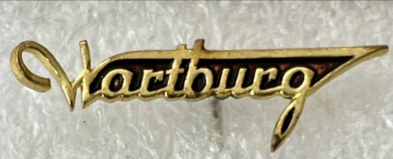 Vintage Wartburg Auto-Embleem Pin - Goudkleurig & Zwart, Verzenden, Gebruikt