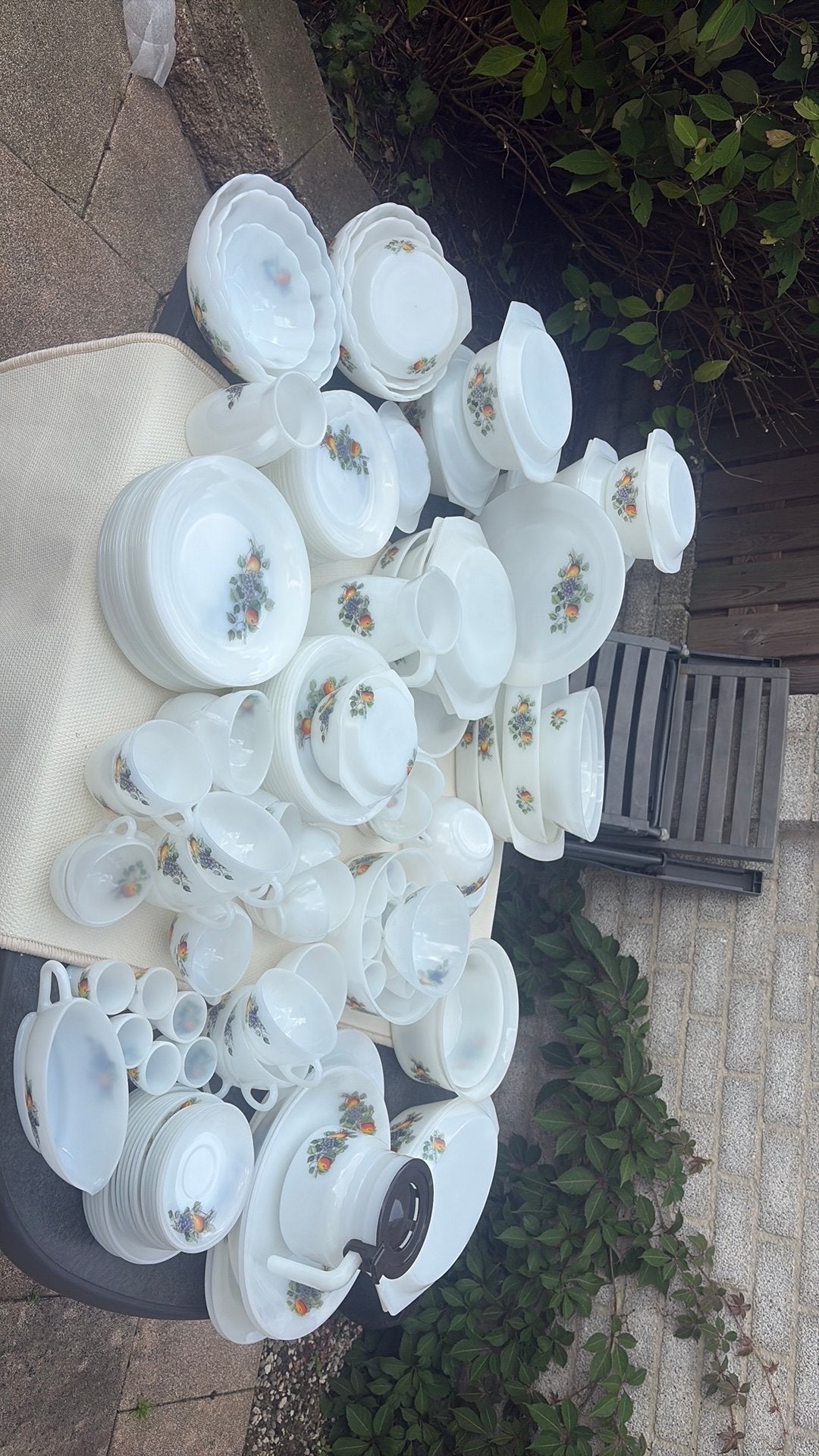 arcopal servies fruit vintage vaste prijs niet los, Ophalen of Verzenden