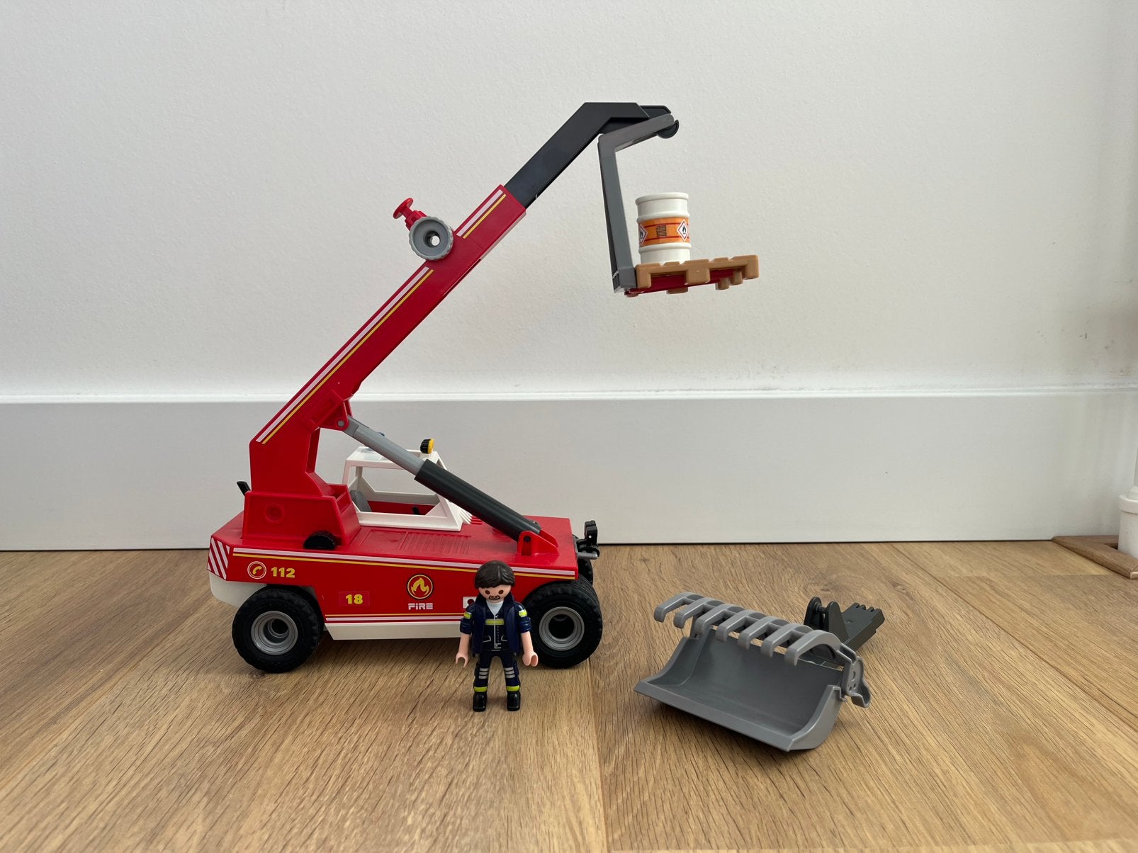 Playmobil 9465 Brandweer Hoogtewerker, Complete set, Voertuig, Ophalen of Verzenden, Zo goed als nieuw