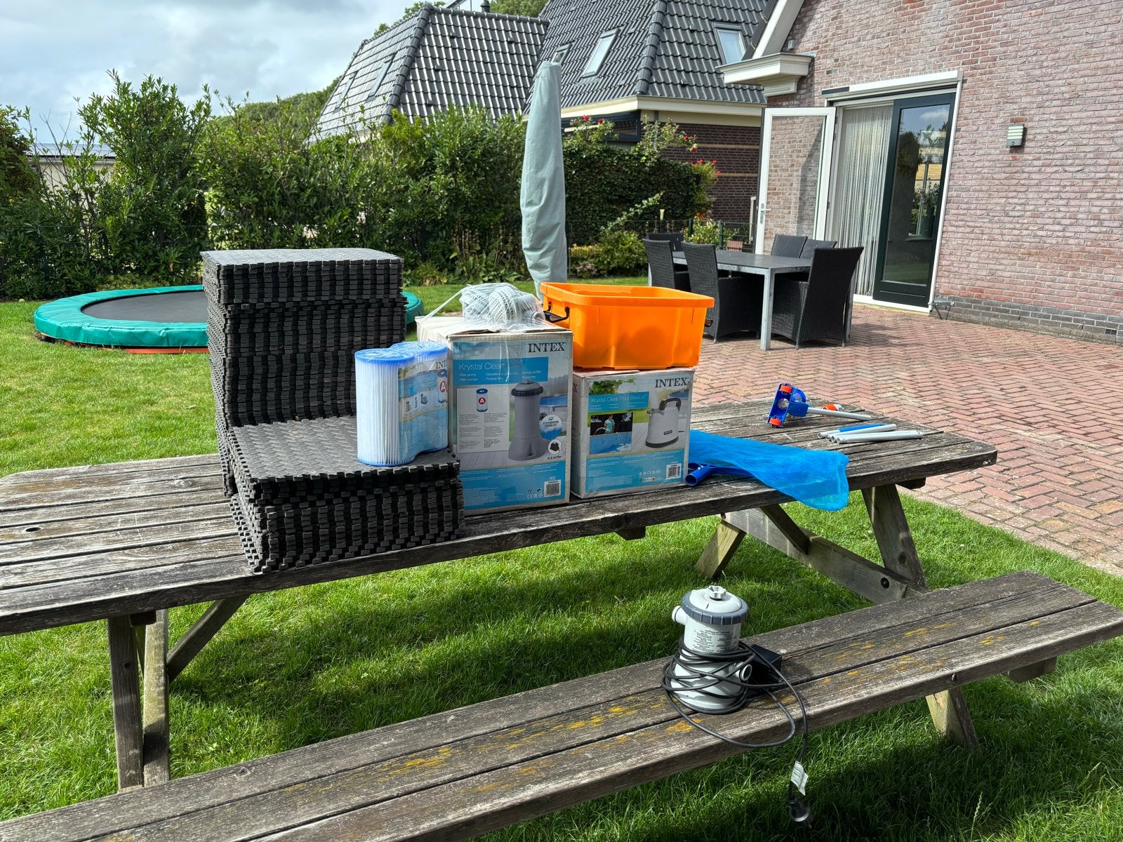 Zwembad accessoires: filter, pomp, rubberen tegels en meer, Ophalen, Gebruikt, Filter