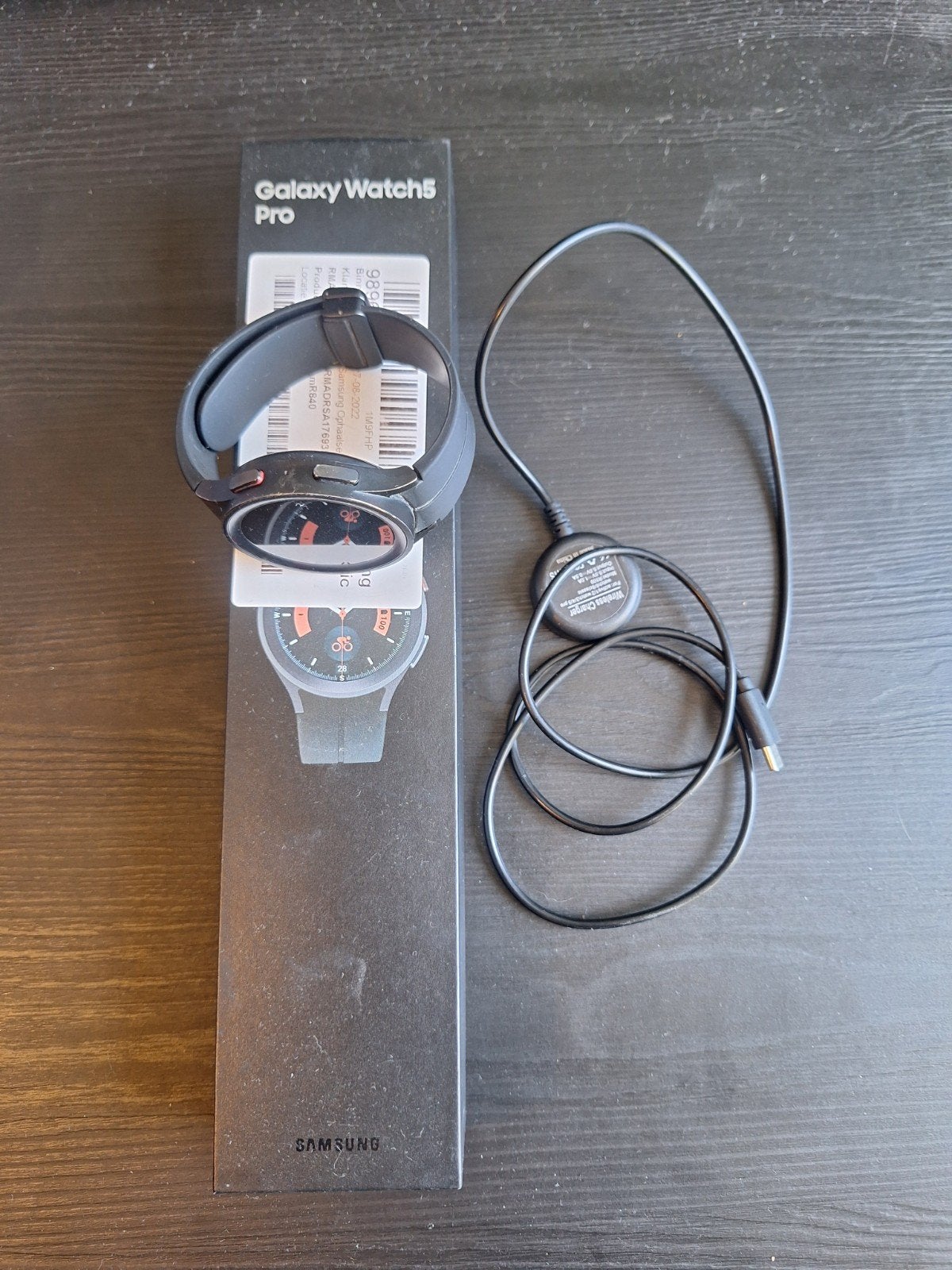 Samsung Galaxy Watch 5 Pro - Zo goed als nieuw, Zwart, GPS, Ophalen of Verzenden, Zo goed als nieuw