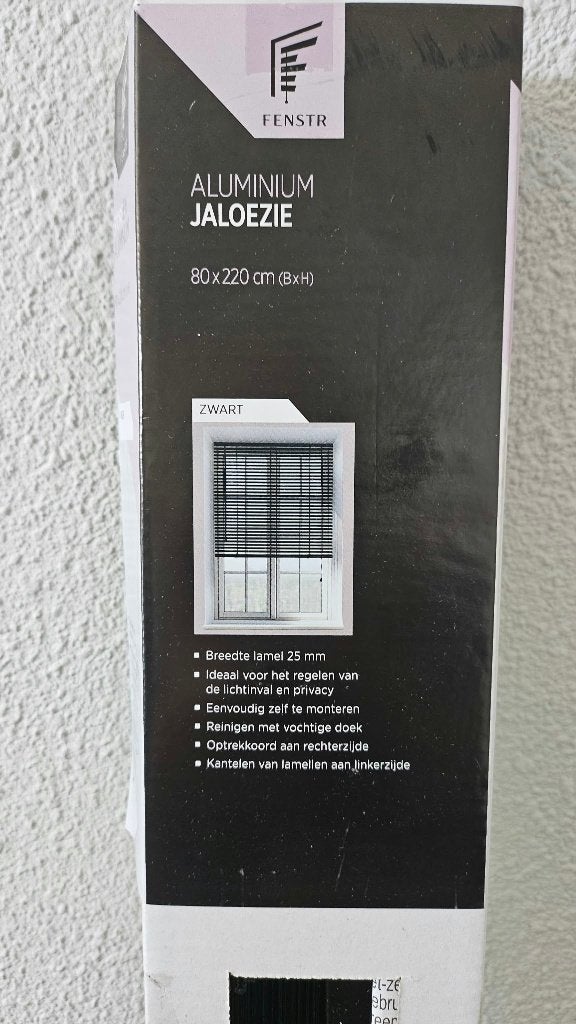 Luxaflex zwart  80 x 220 cm leenbakker (nieuw), Ophalen, Jaloezie, Overige merken, 220 cm