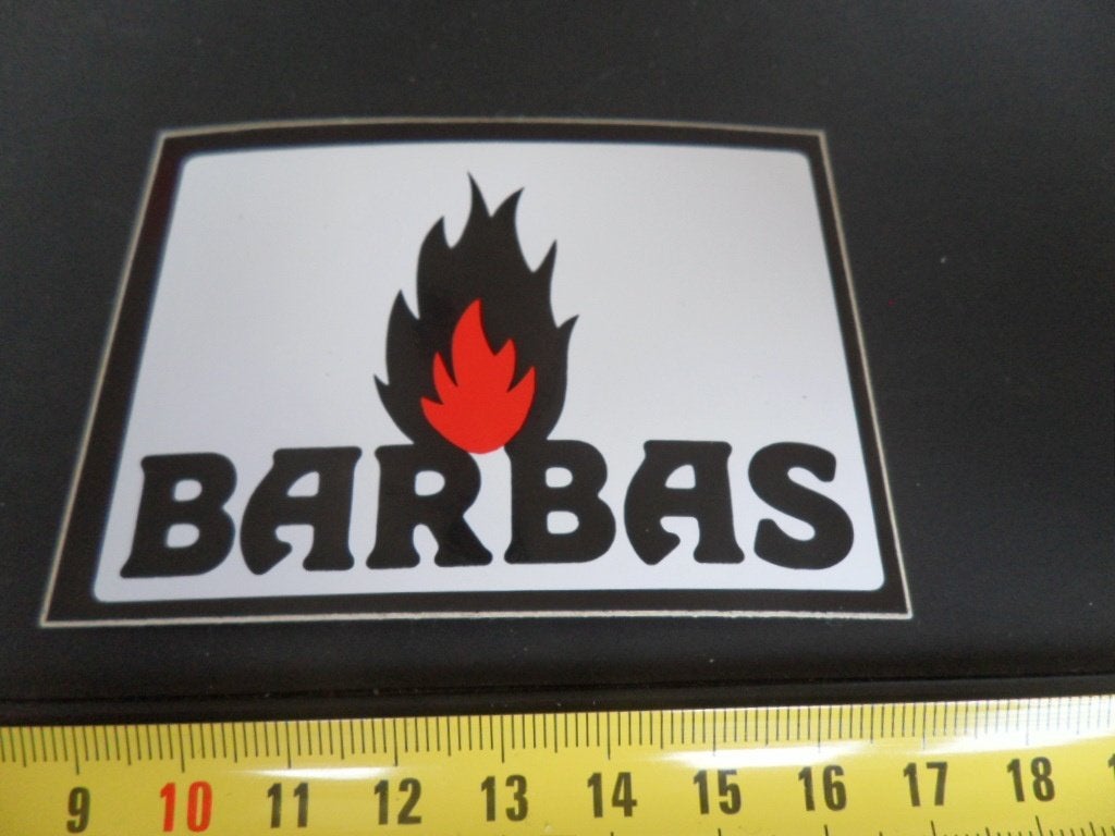 sticker BARBAS   logo *, Ophalen of Verzenden, Zo goed als nieuw