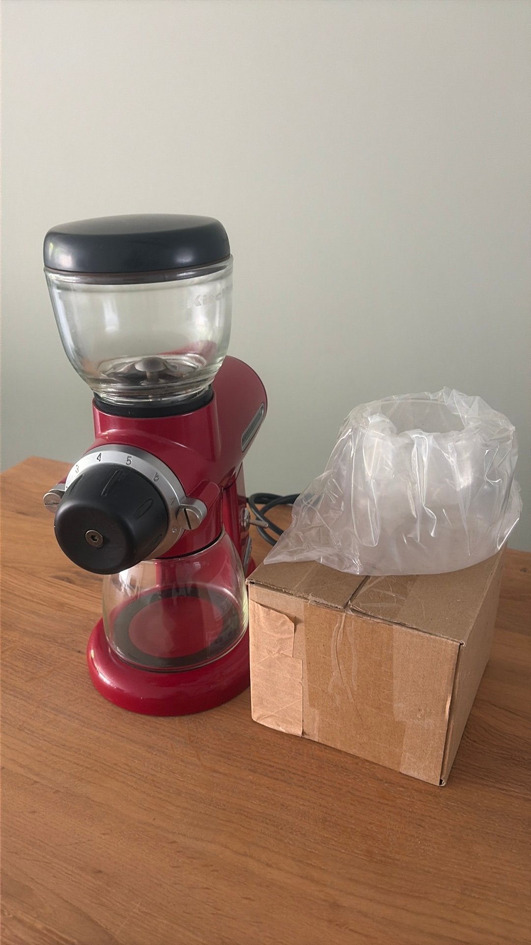 Koffiebonen molen Kitchenaid Artisan Rood, Witgoed en Apparatuur, Ophalen of Verzenden, Gebruikt, Overige merken, Koffiemolen