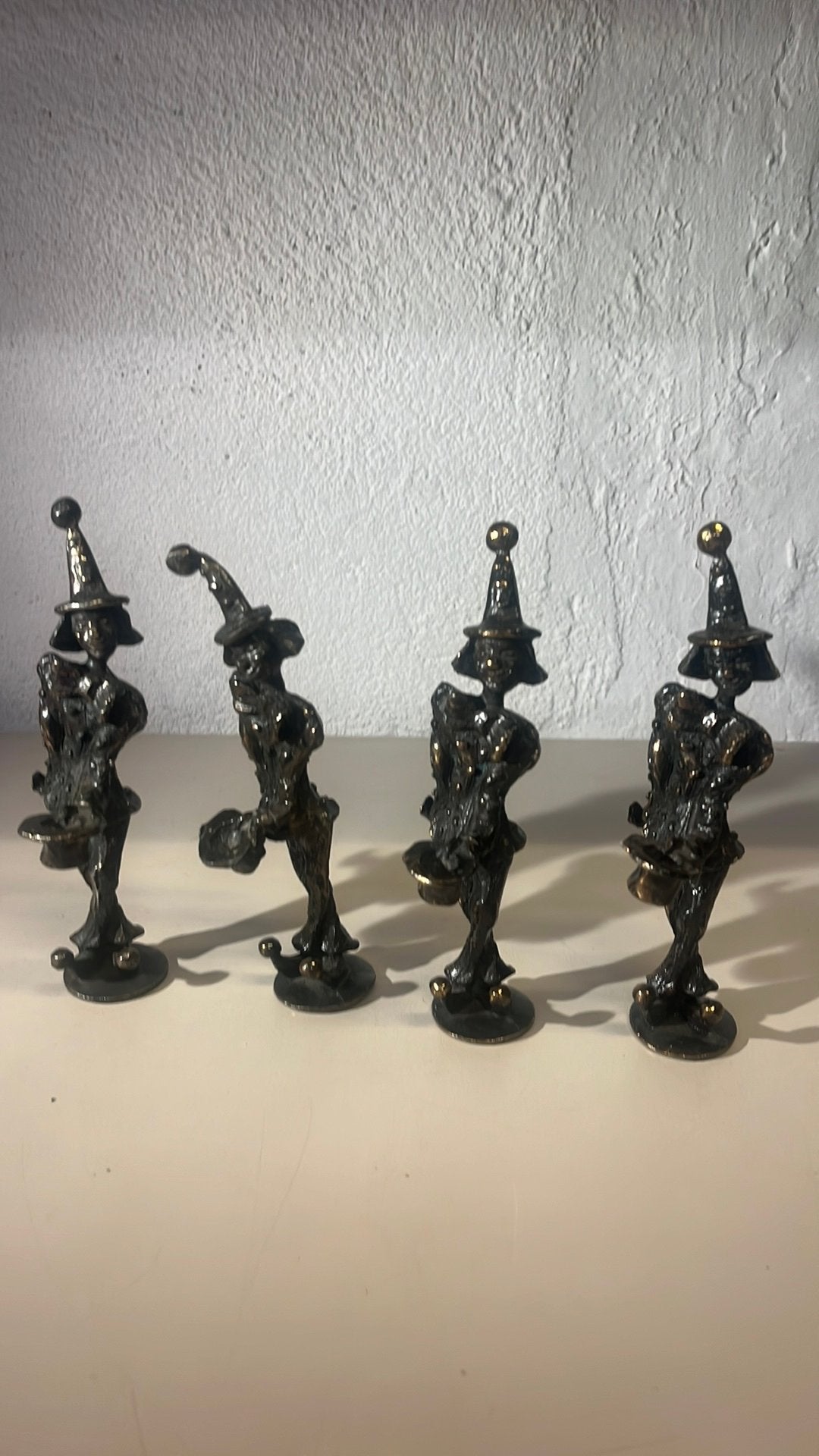 Bronzen Clowns Corry Ammerlaan beeldjes, Antiek en Kunst, Ophalen of Verzenden