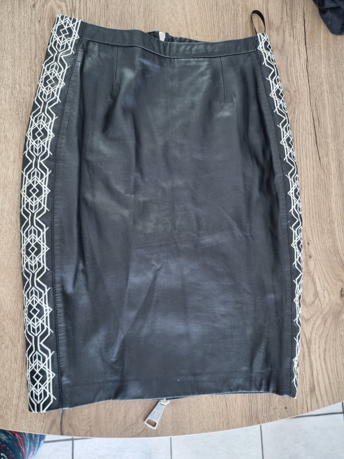 leren rok, Ophalen, Zwart, Zo goed als nieuw, Nikkie