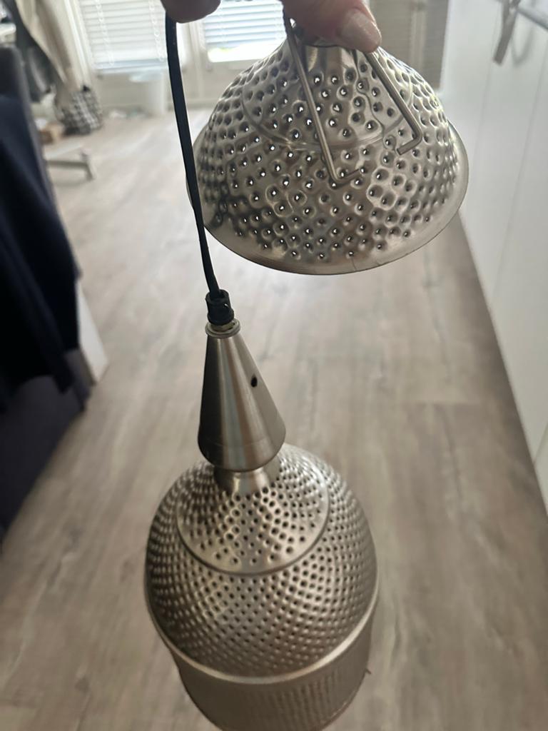 Sfeervolle hanglamp met gaatjespatroon, Ophalen, Gebruikt, Metaal