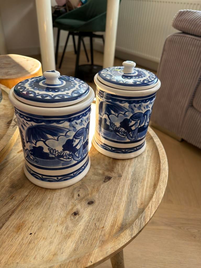Blond Amsterdam Delfts blauw voorraadpot (1), Ophalen of Verzenden, Zo goed als nieuw