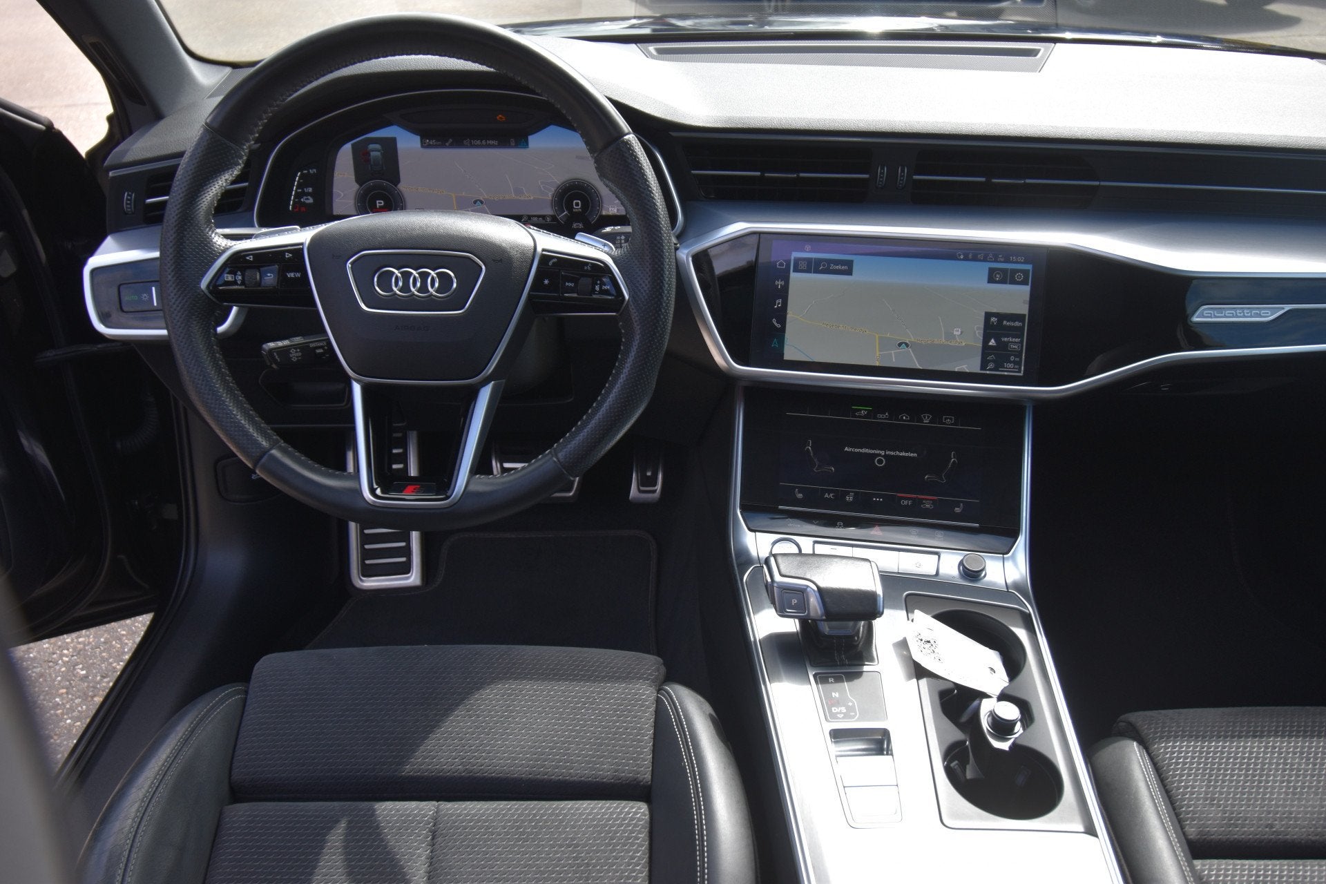 Audi A6 Avant 55 TFSI e quattro Competition , TREKHAAK , EL, Automaat, Gebruikt, 4 cilinders, Leder en Stof