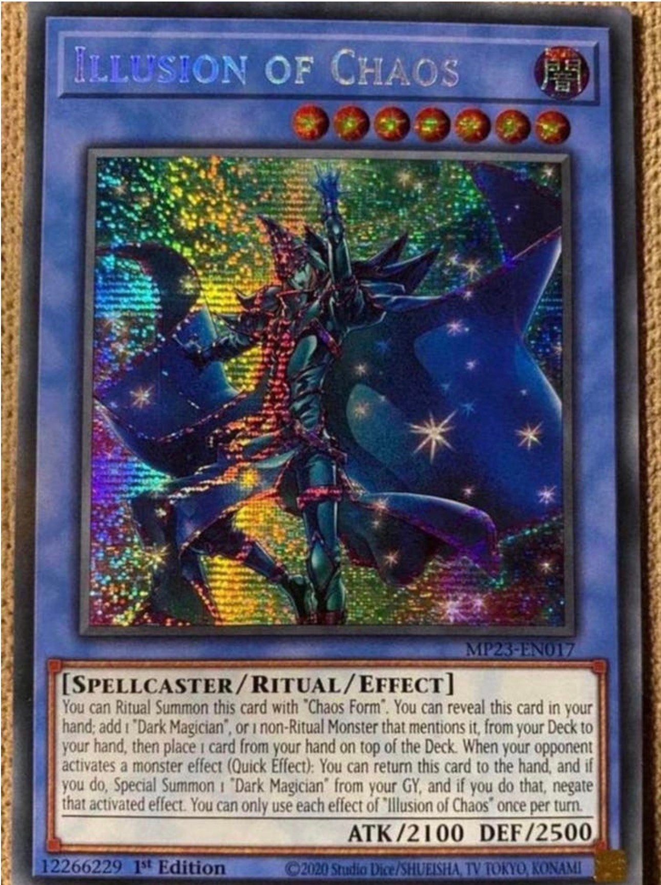 Yu-Gi-Oh! Illusion of Chaos MP23 1st Edition !, Hobby en Vrije tijd, Verzamelkaartspellen | Yu-gi-Oh!, Ophalen of Verzenden, Zo goed als nieuw