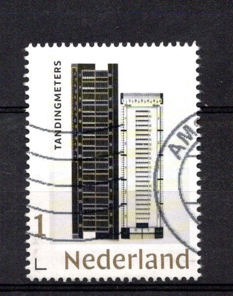 gestempeld zegel. persoonlijke: uit vel van 3. tandingmeter, Ophalen of Verzenden, Na 1940, Gestempeld