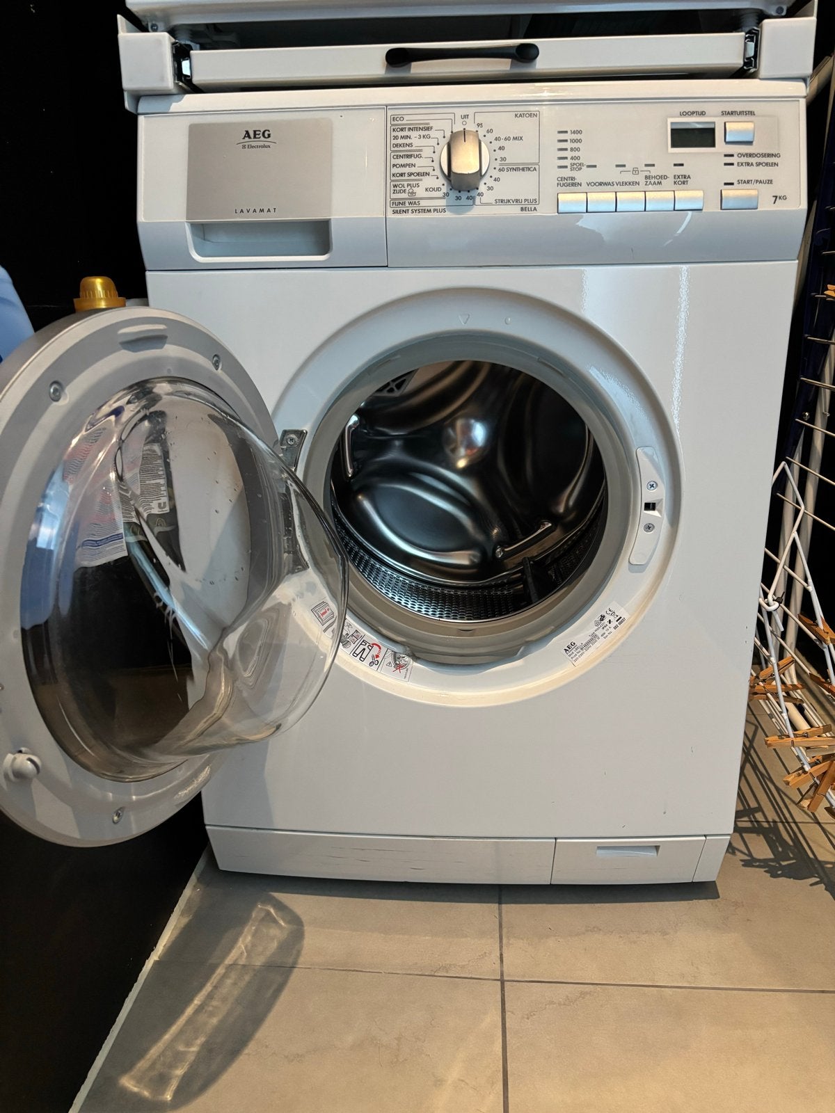 AEG Lavamat Bella 7 kg/1400 toeren - Goedwerkende wasmachine, Ophalen, Gebruikt, Wolwasprogramma, Voorlader