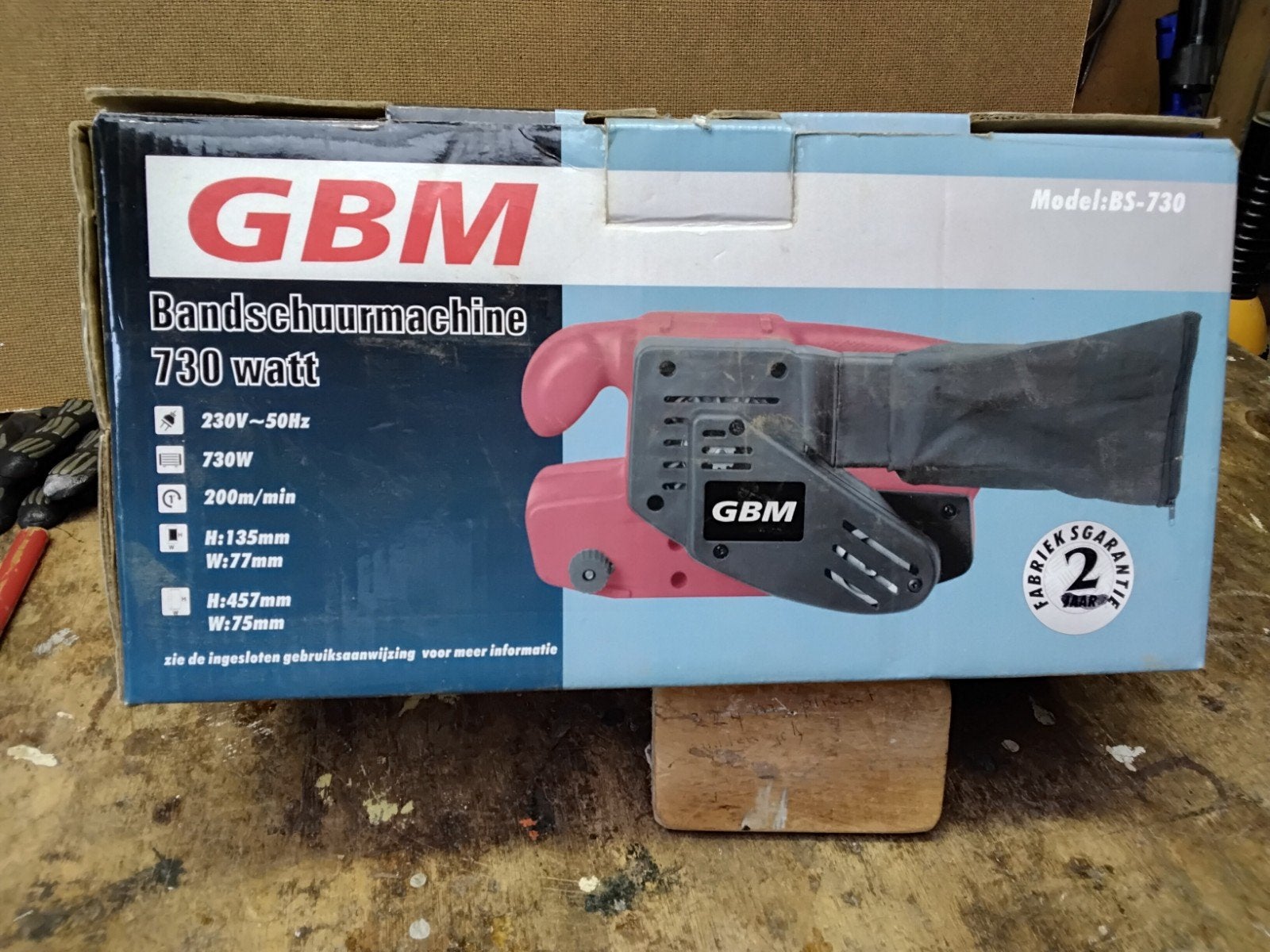 GBM Bandschuurmachine BS-730 - 730 Watt, Ophalen of Verzenden