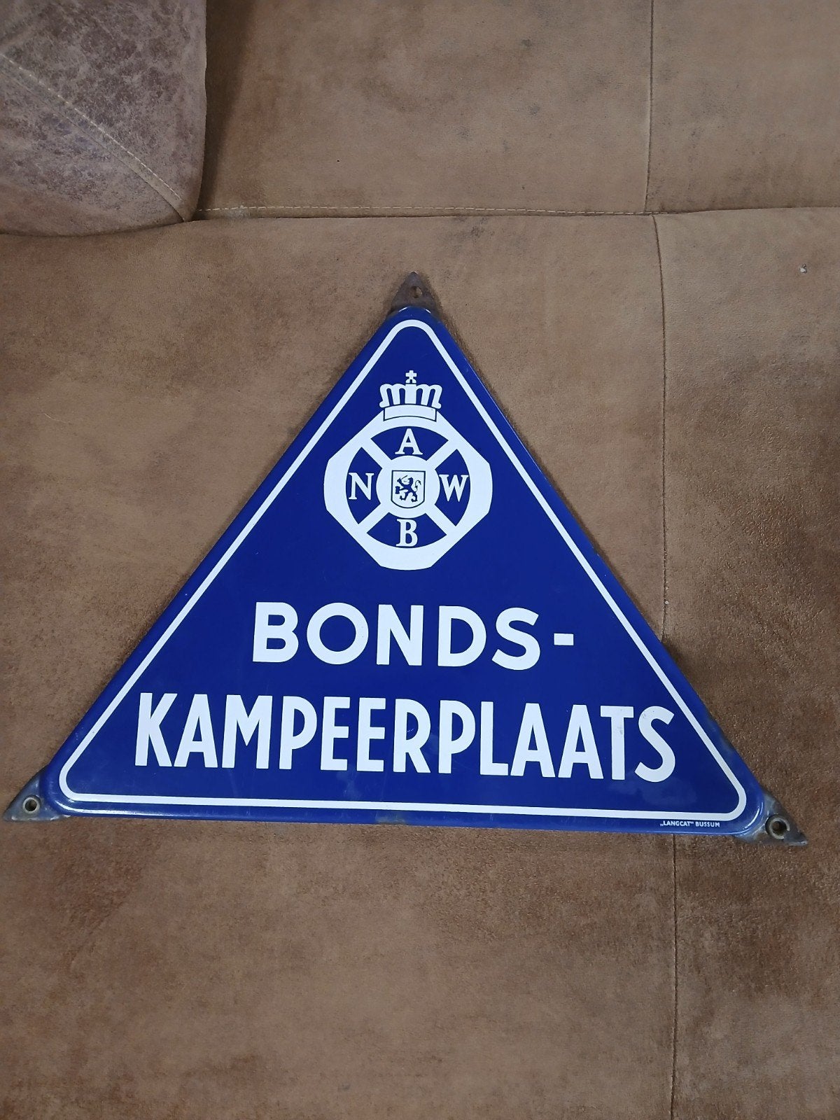 ANWB Bonds-Kampeerplaats Emaille Bord Est. Omrin St Anna, Antiek en Kunst, Ophalen of Verzenden