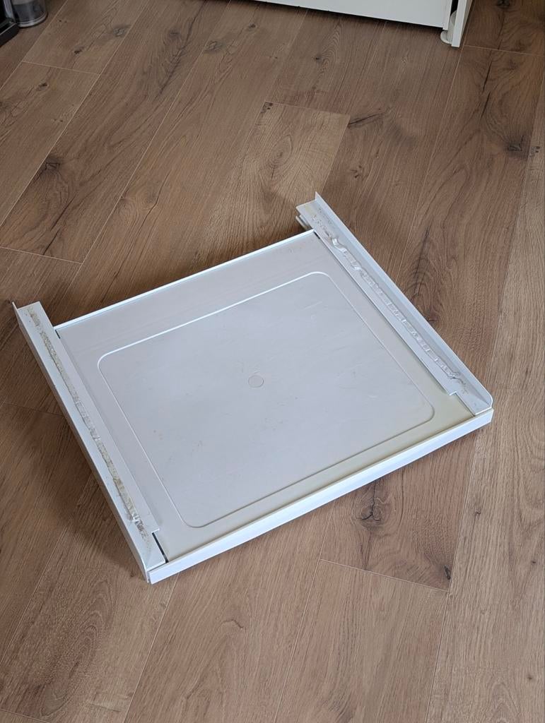 Wasmachine stapelkit met uittrekbaar plateau, Ophalen of Verzenden, Gebruikt