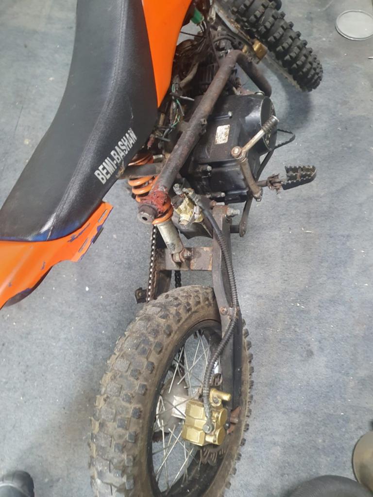 Loncin Pitbike - Oranje/Zwart, Ophalen of Verzenden, Pitbike, Schijfrem, Gebruikt
