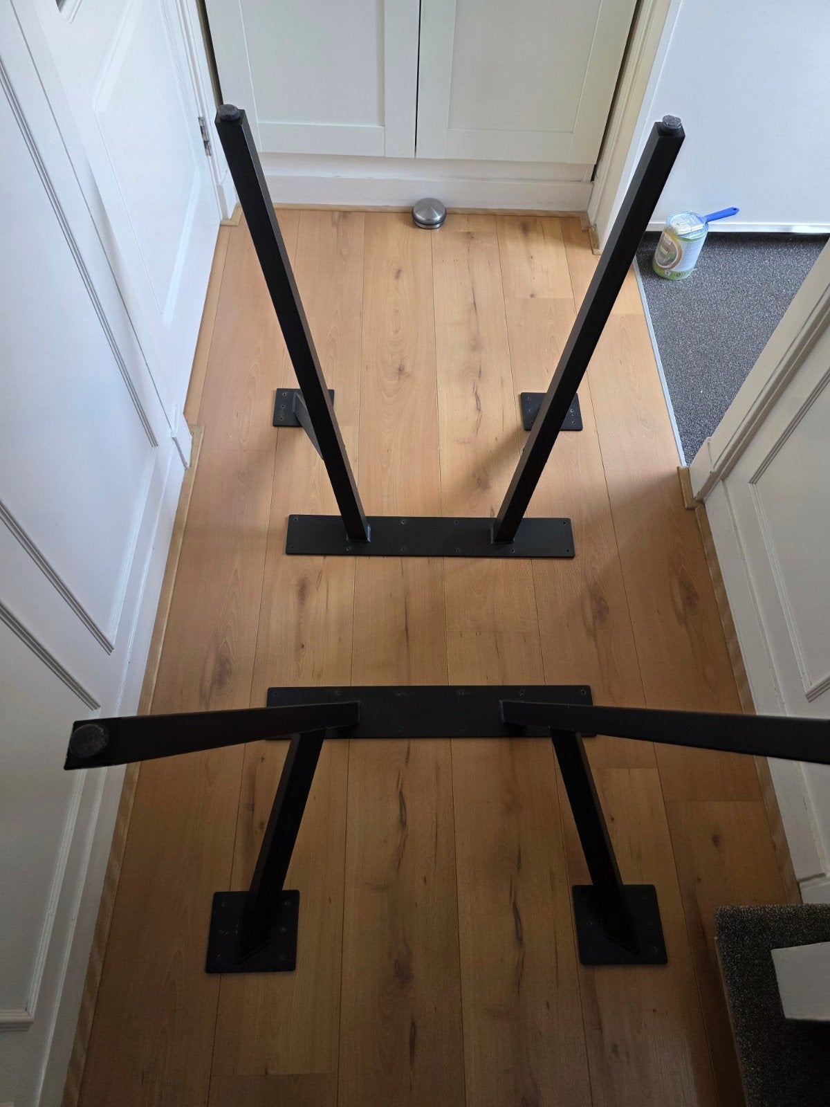 Set stalen poten voor tafelblad, Ophalen, Rechthoekig, 50 tot 100 cm