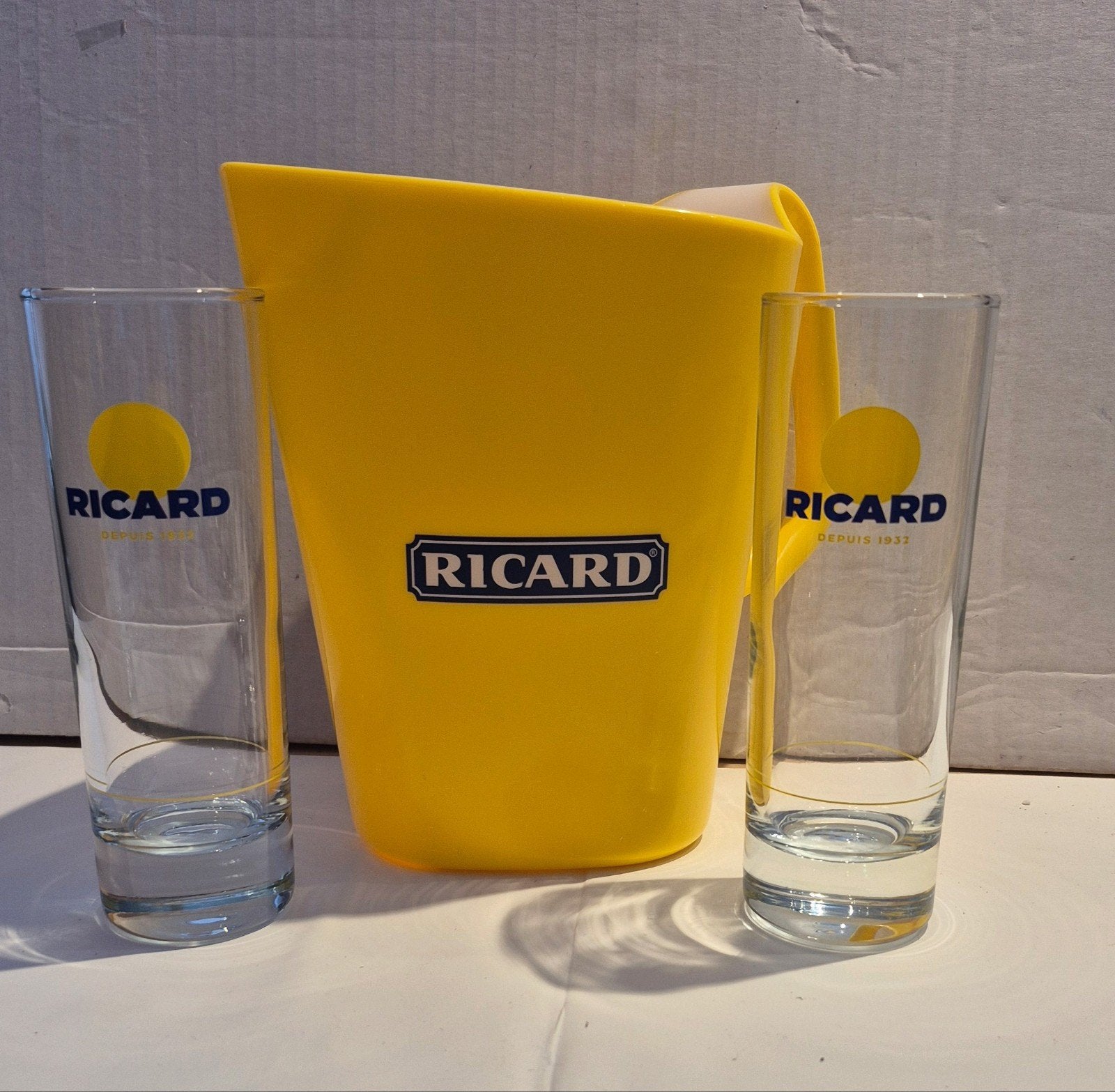 Ricard setje (S), Ophalen of Verzenden, Zo goed als nieuw, Borrel- of Shotglas