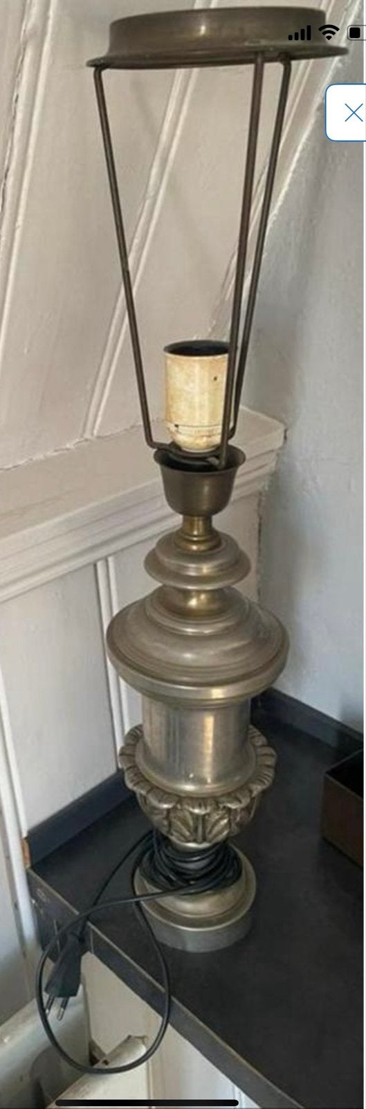 Antieke bronzen tafellamp - Klassiek design, Ophalen