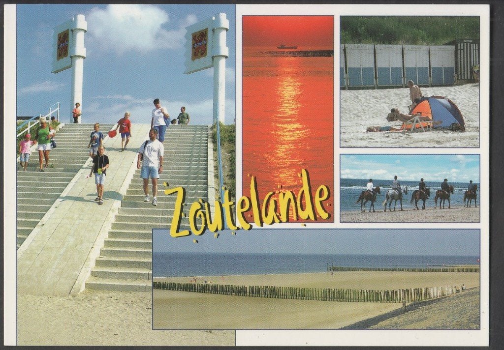 Zoutelande 6 luik Ongelopen, Verzenden, 1980 tot heden, Ongelopen, Zeeland