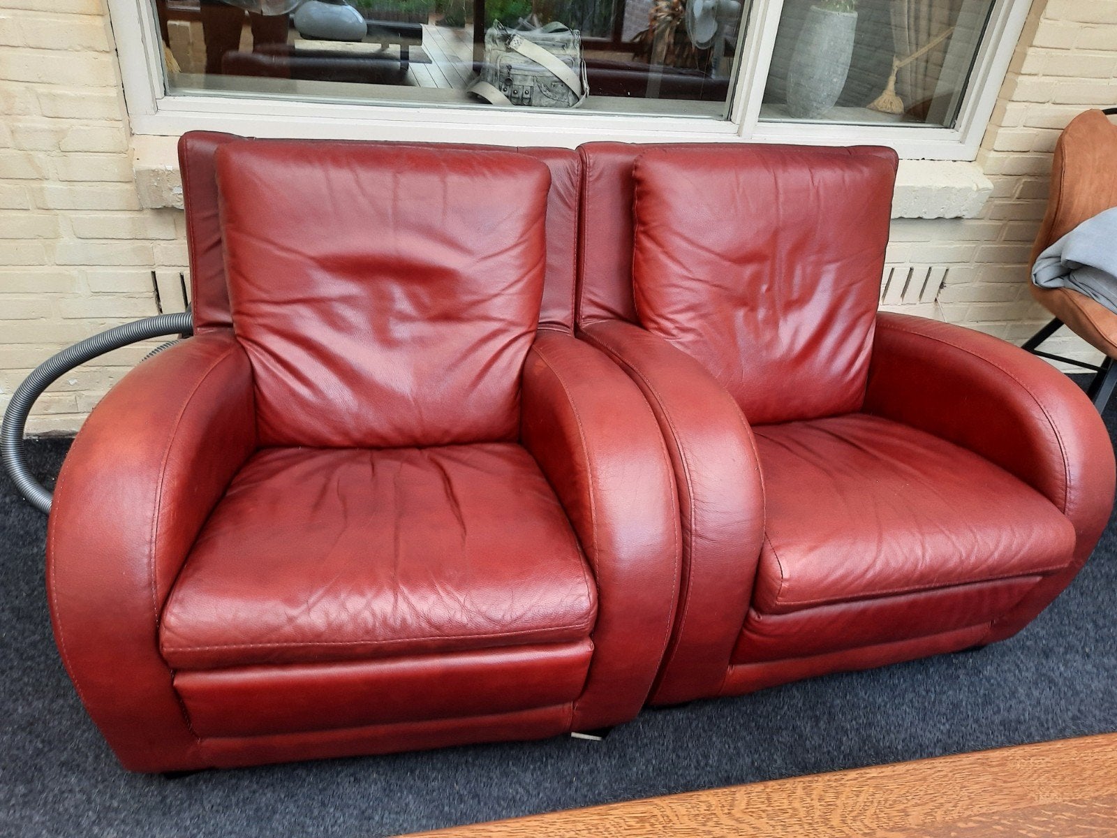 leren stoelen, Huis en Inrichting, Ophalen, Gebruikt, Eenpersoons, Leer