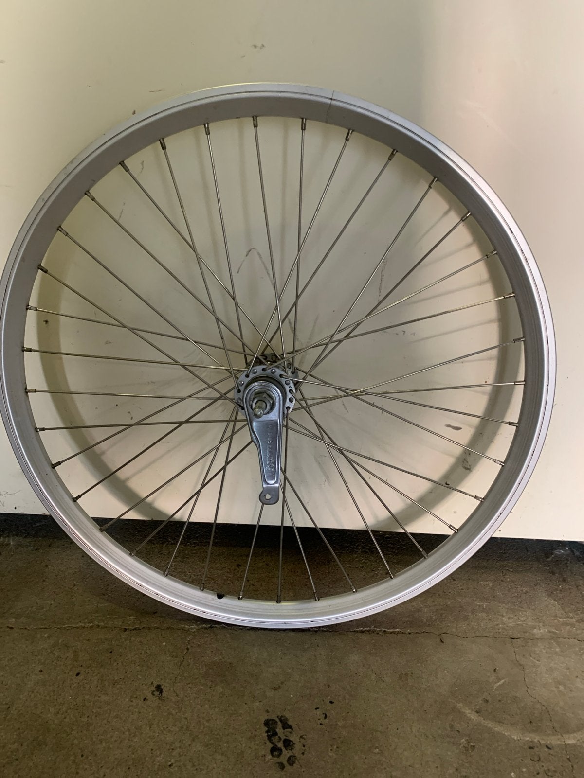 Shimano CB-E110 Achterwiel 24 inch met terugtraprem, Wiel, Gebruikt, Ophalen of Verzenden, Aluminium