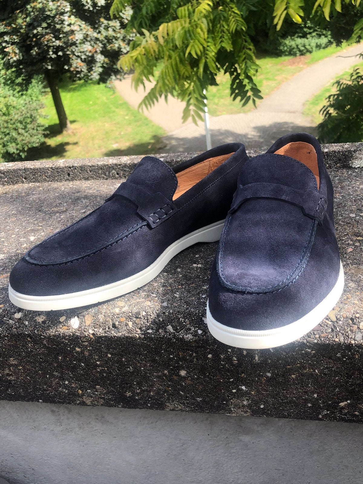 van Lier loafers donker blauw maat 43, Ophalen of Verzenden, Zo goed als nieuw, Blauw, Loafers