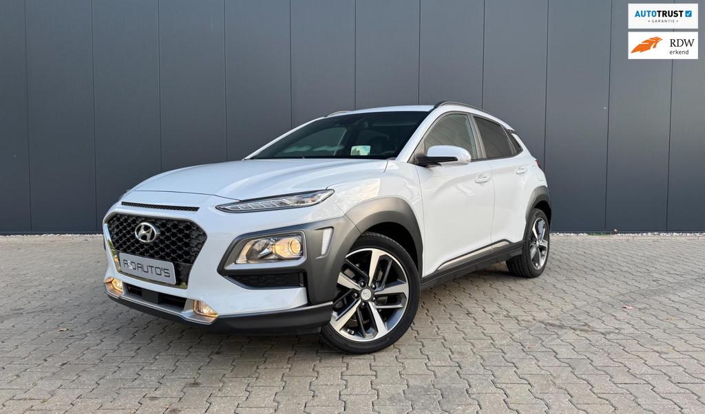 Hyundai Kona 1.6 LT TCI/GDI HEV Premium 4x4 Sport int. vele, Automaat, Gebruikt, Zwart, Leder en Stof