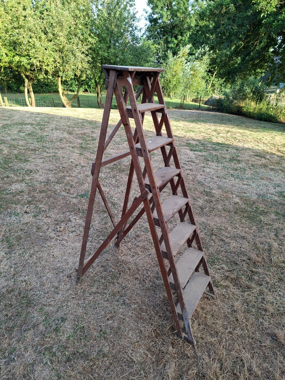 vintage schilderstrap hout, Ophalen, Gebruikt, Opvouwbaar of Inschuifbaar, Minder dan 2 meter
