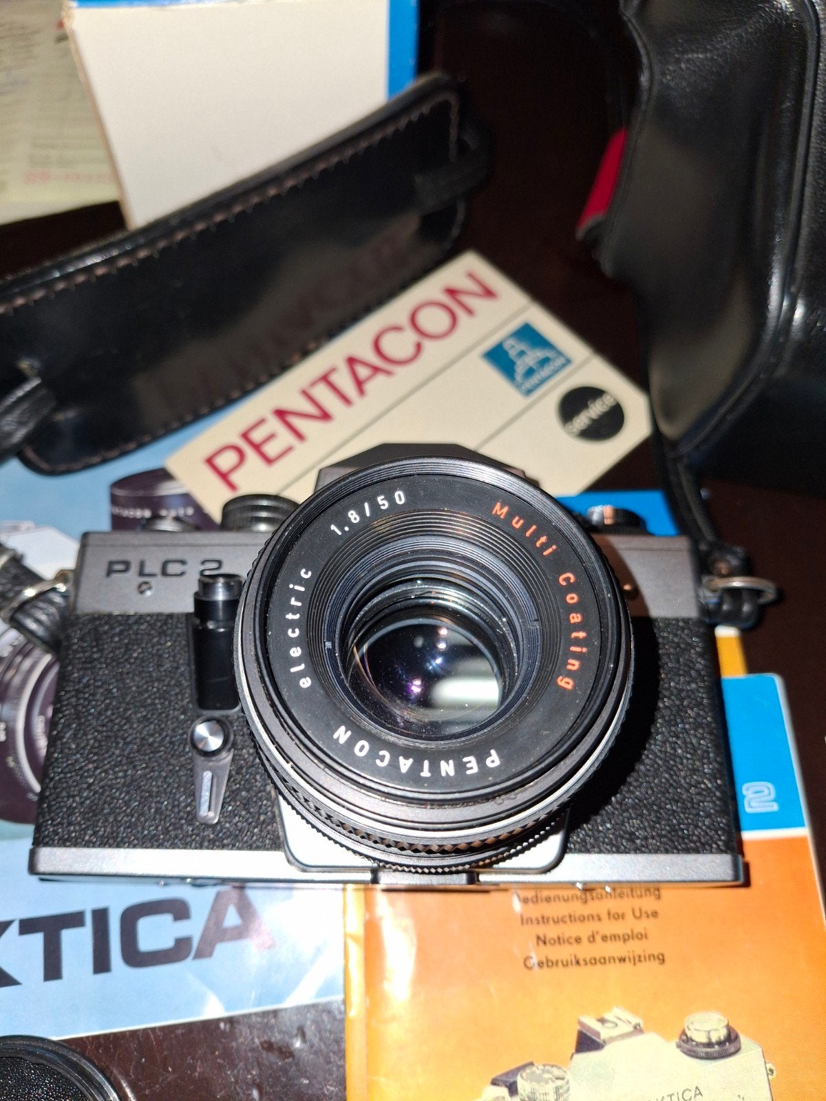 Praktica PLC 2 Spiegelreflexcamera met Pentacon 1.8/50 lens, Ophalen of Verzenden, Gebruikt, Spiegelreflex, Overige Merken