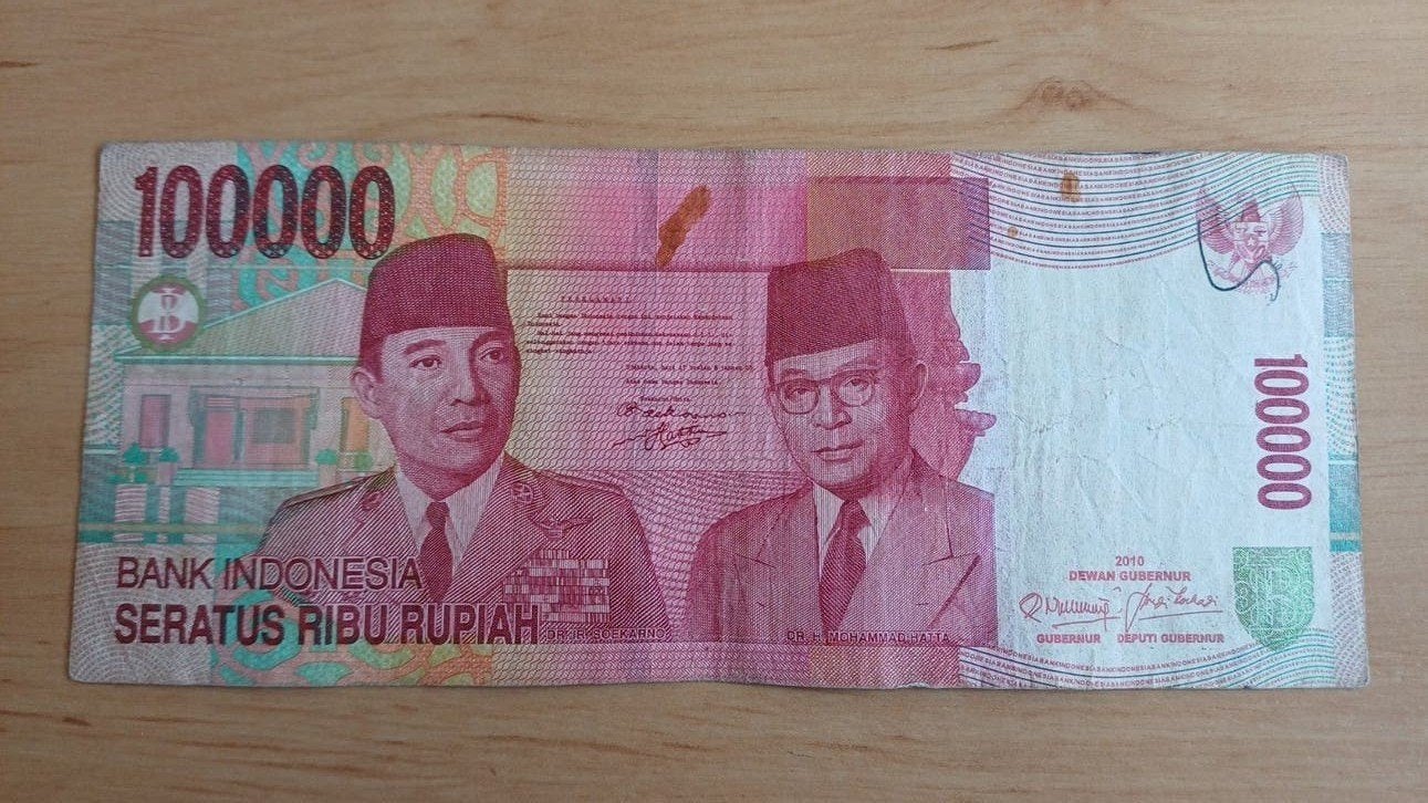 Indonesische 100.000 Roepia Bankbiljet - Bank Indonesia, Postzegels en Munten, Bankbiljetten | Azië, Ophalen of Verzenden, Zuidoost-Azië