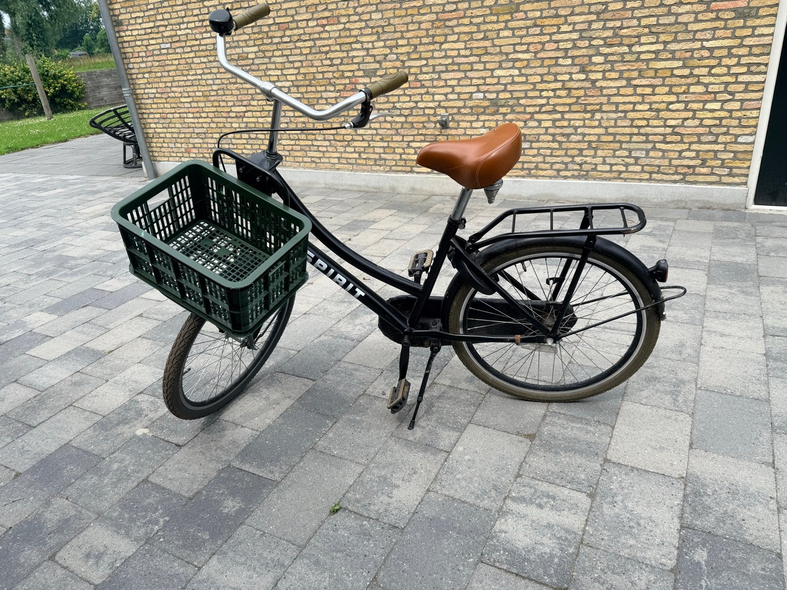 Spirit Cargo fiets 24” met krat en bagagedrager, Ophalen, Terugtraprem, Handrem, Gebruikt