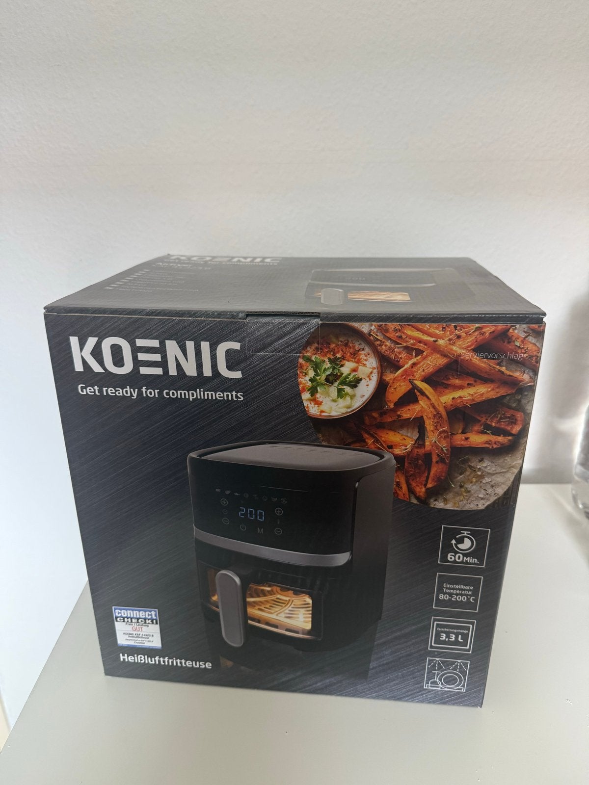 Koenic Airfryer KAF 41323 B - Nieuw in doos, Ophalen of Verzenden, Nieuw, Airfryer, 1500 gram of meer