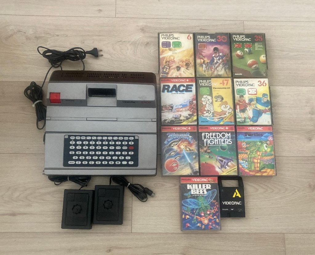Philips Videopac G7400 met 11 spellen, Spelcomputers en Games, Ophalen, Overige merken, Gebruikt