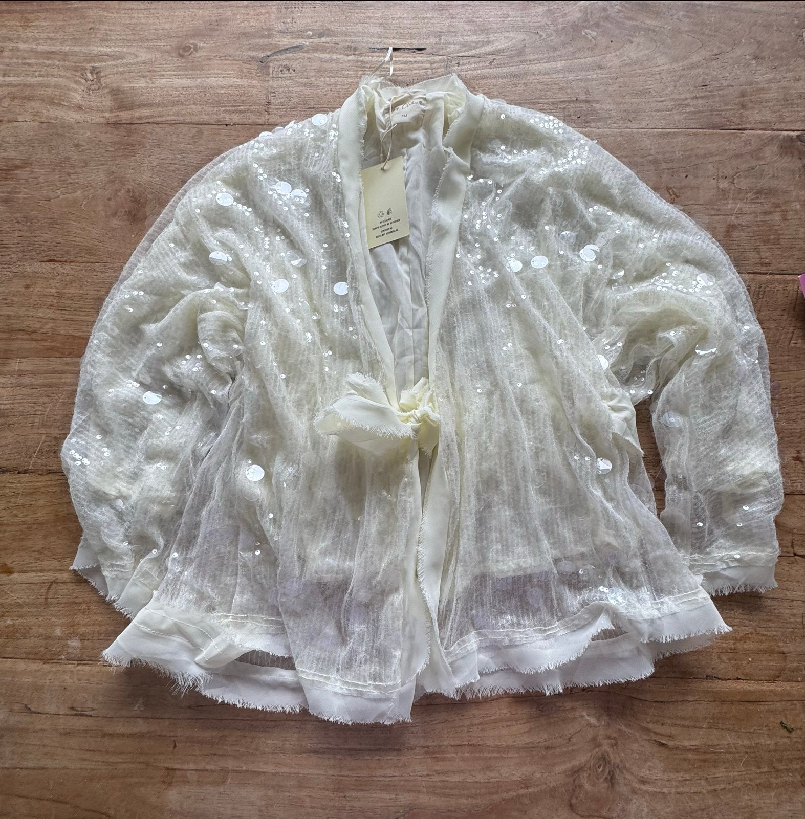 Easy Clothes Witte Bolero met Pailletten - Nieuw met kaartje, Kleding | Dames, Ophalen of Verzenden, Nieuw, Wit