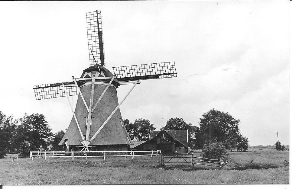 Staphorst - Korenmolen De Leyen - Ansichtkaart, Ophalen of Verzenden, 1960 tot 1980, Ongelopen, Overijssel