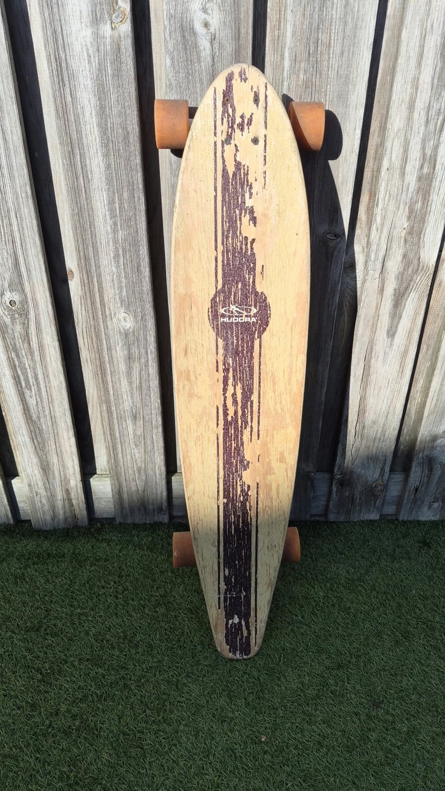 Hudora Longboard - Gebruikt met leuke stickers, Ophalen, Gebruikt, Overige typen, Longboard
