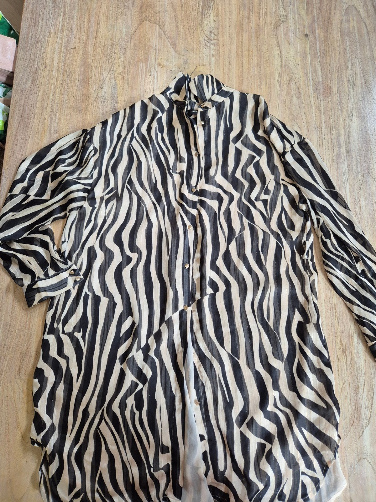 Guts & Gusto Jurk Tuniek Zebraprint Maat S, Ophalen of Verzenden, Zo goed als nieuw, Maat 38/40 (M), Zwart