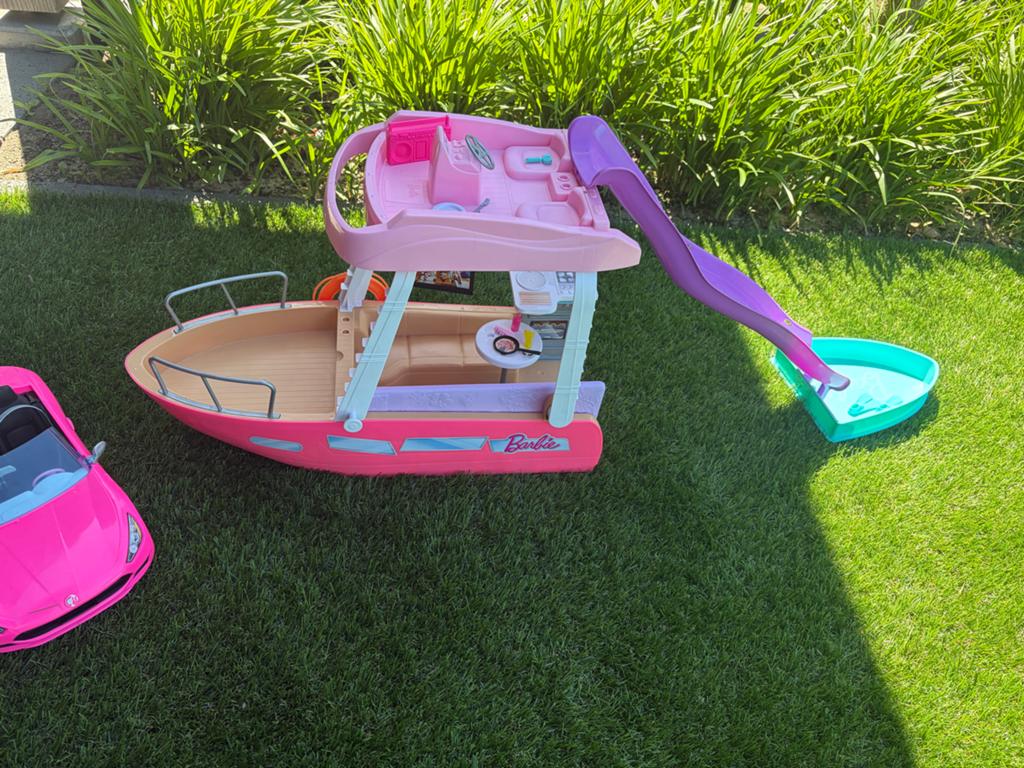 Barbie boot en auto speelset, Ophalen, Gebruikt, Barbie